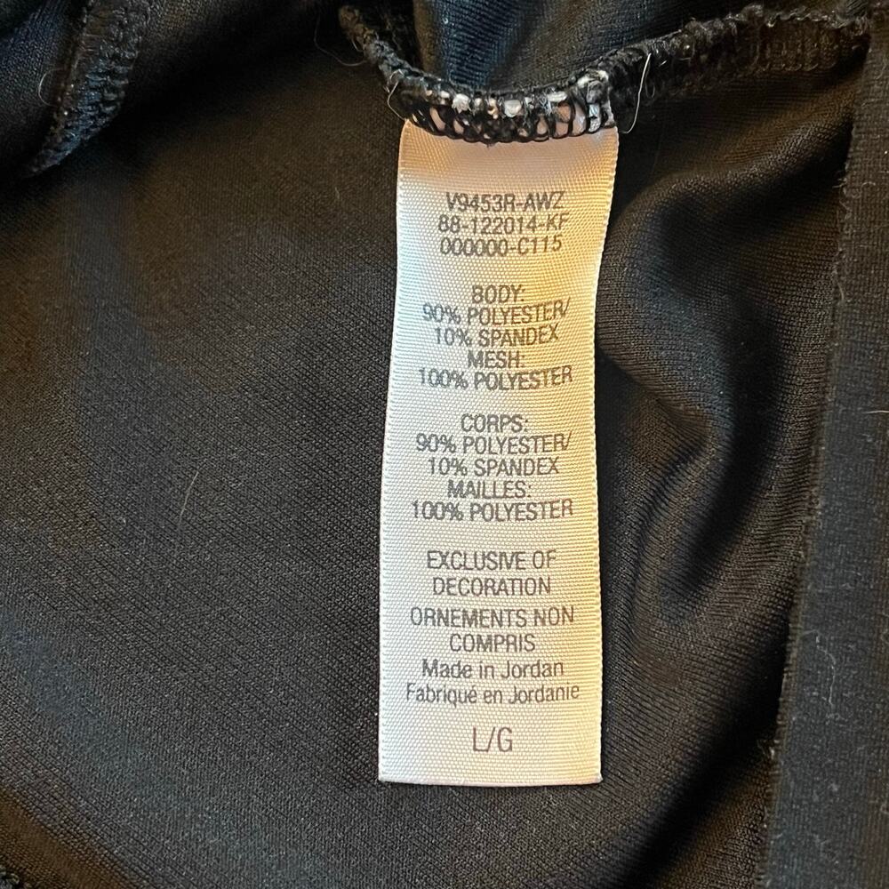 Champion Duo Dry Black Full Zip Up Jacket Large Mock Neck Athletic Track Coat L - Picture 9 of 9